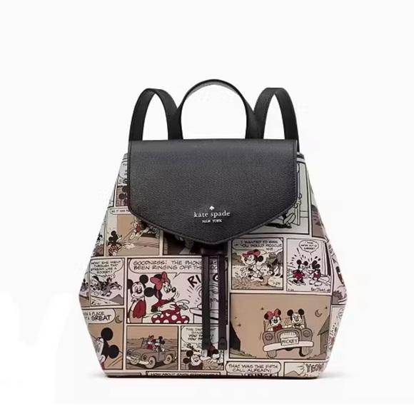 NWT Disney X Kate Spade New York Minnie Mouse Flap Backpack - Picture 1 of 7